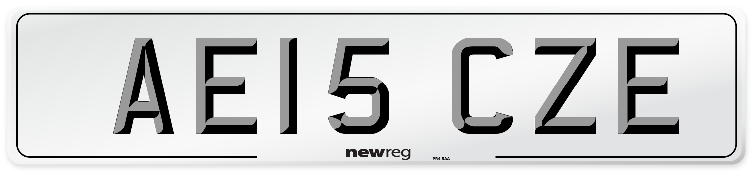 AE15 CZE Number Plate from New Reg